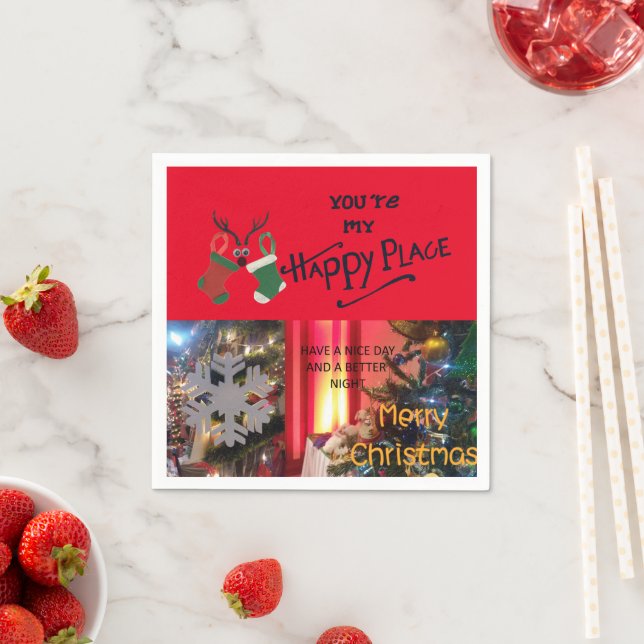 Erstellen Sie Ihren eigenen schönen glücklichen Or Serviette (Beispiel)