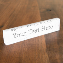 Erstellen Sie Ihren eigenen Schreibtisch-Namenssch Namensplakette