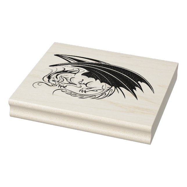 Erstellen Sie Ihren eigenen schwarzen Drachen Gummistempel (Stempel)