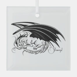 Erstellen Sie Ihren eigenen schwarzen Drachen Ornament Aus Glas