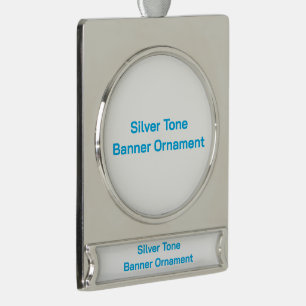 Erstellen Sie Ihren eigenen silbernen Banner-Schmu Banner-Ornament Silber