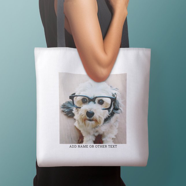 Erstellen Sie Ihren eigenen Single Foto Gallery mi (Personalized tote bag with photos collage and text)