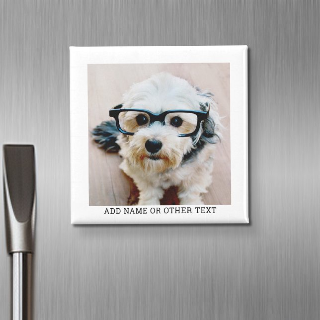 Erstellen Sie Ihren eigenen Single Foto Gallery mi Magnet (Personalized fridge magnet with photos and custom text)