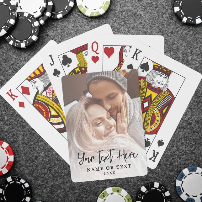 Erstellen Sie Ihren eigenen Skript-Text-Foto Spielkarten (Create Your Own Script Text Photo Poker Cards )
