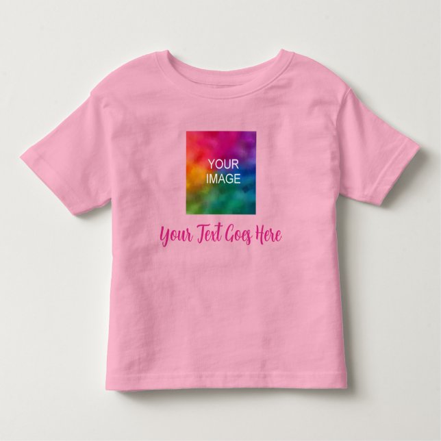 Erstellen Sie Ihren eigenen Skripttextnamen Pink B Kleinkind T-shirt (Vorderseite)