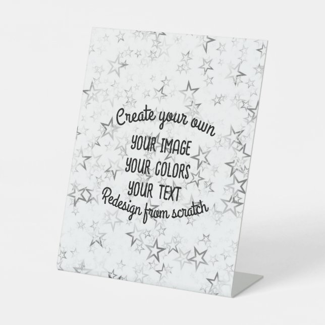 Erstellen Sie Ihren eigenen - Star-Glitzer Sockelschild (Vorderseite)