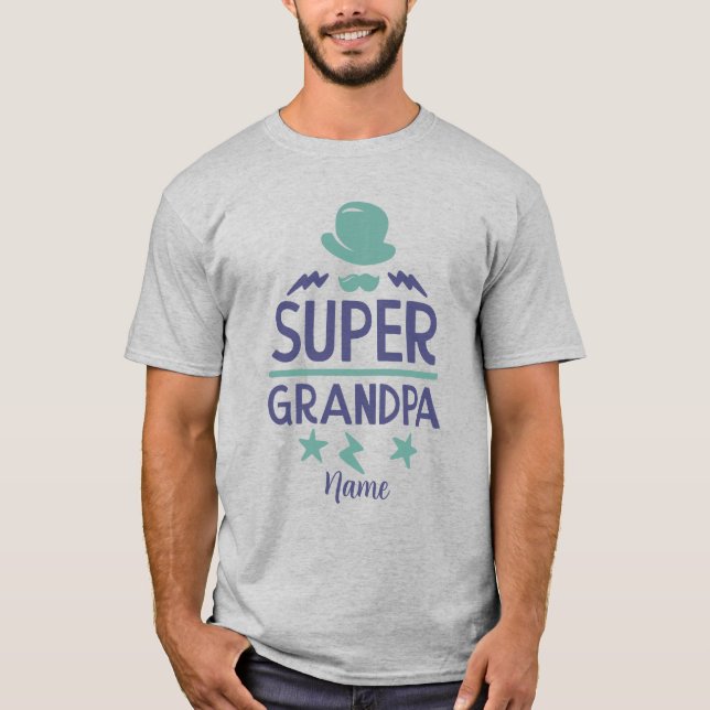 Erstellen Sie Ihren eigenen Super Opa T-Shirt (Vorderseite)