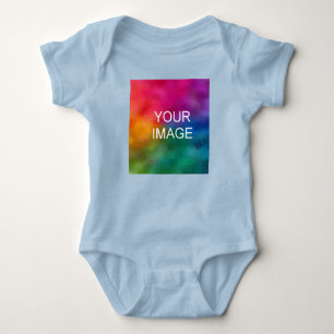 Erstellen Sie Ihren eigenen Text Hochladen Foto Bl Baby Strampler