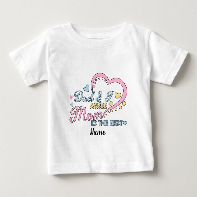 Erstellen Sie Ihren eigenen Vater und ich stimme z Baby T-shirt (Vorderseite)