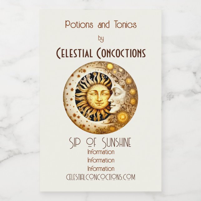 Erstellen Sie Ihren eigenen Victoiran Steampunk Su Weinetikett (Einzelnes Label)