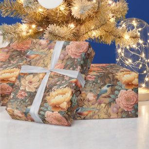 Erstellen Sie Ihren eigenen Vintage-Romantik-Garte Geschenkpapier