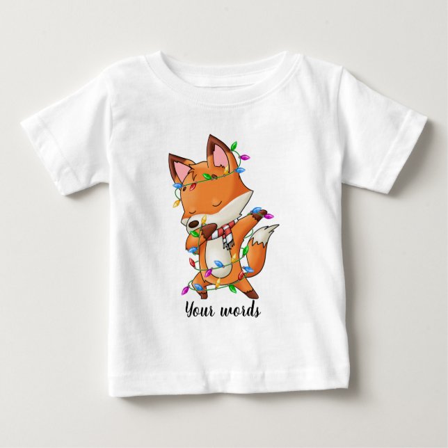 Erstellen Sie Ihren eigenen Weihnachtsfox Baby T-shirt (Vorderseite)