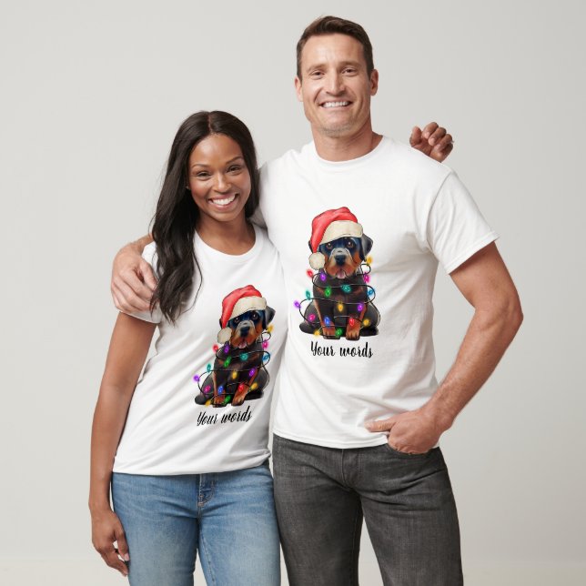 Erstellen Sie Ihren eigenen Weihnachtsrottweiler-H T-Shirt (Unisex)