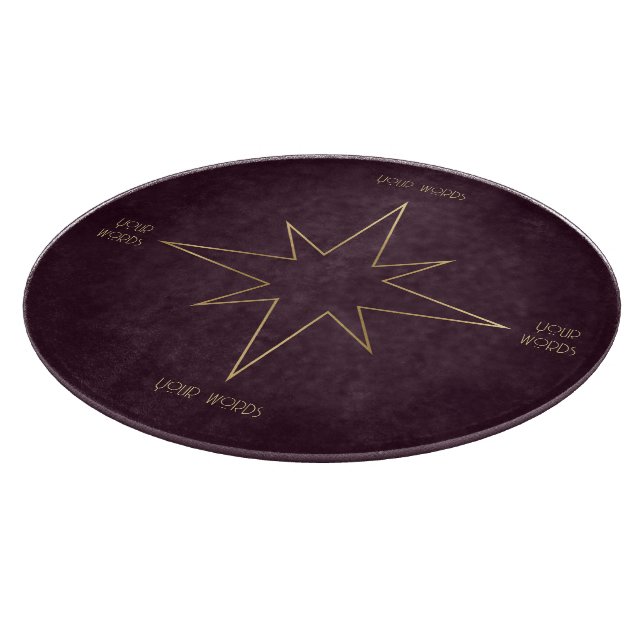 Erstellen Sie Ihren eigenen Wein & Gold Acht-Punkt Schneidebrett (Ecke)