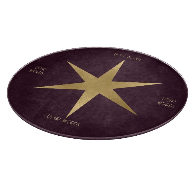 Erstellen Sie Ihren eigenen Wein & Gold Sechs-Punk Schneidebrett (Ecke)