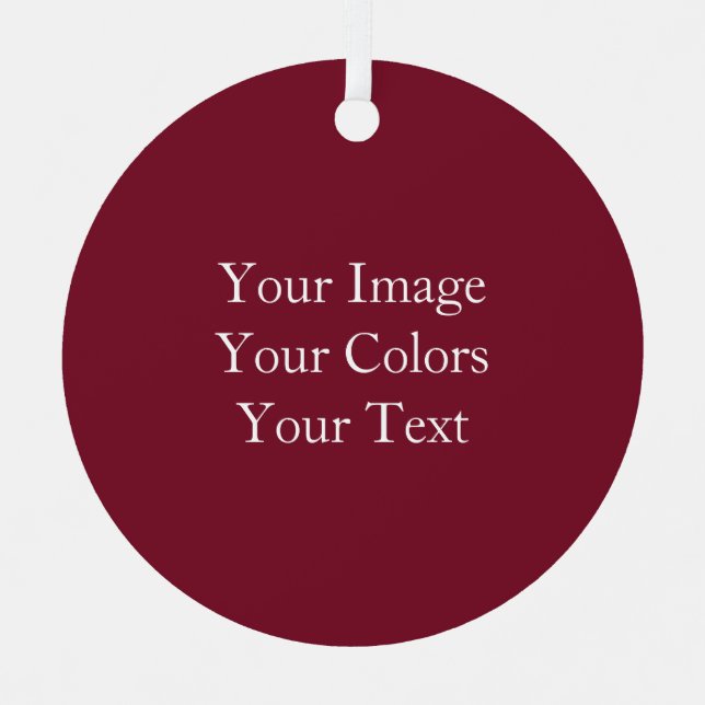 Erstellen Sie Ihren eigenen Wein Rot Ornament Aus Metall (Vorderseite)