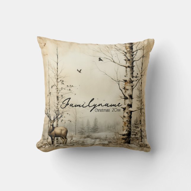 Erstellen Sie Ihren eigenen wilden Winter Kissen (Vorderseite)