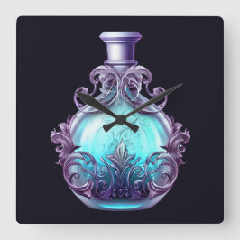 Erstellen Sie Ihren eigenen Zaubertrank Quadratische Wanduhr