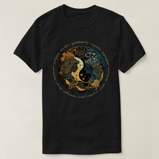 Erstellen Sie Ihren eigenen Zodiac-Gemini T-Shirt (Design vorne)