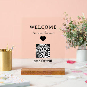 Erstellen Sie Ihren Marken-QR-Code-Wifi-Passwort Acrylschild