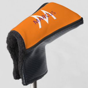 Erstellen Sie Ihren Mit Monogramm Orange Blade Sty Golf Headcover