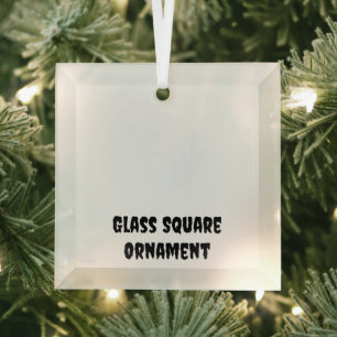 Erstellen Sie Ihren persönlichen Glasquadrat-Ornam Ornament Aus Glas