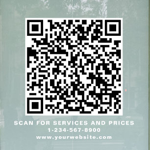 Erstellen Sie Ihren QR-Code fürs Geschäft in Weiß Fensteraufkleber