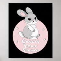 Erstellen Sie Ihren Shine Kawaii Funny Bunny Pink
