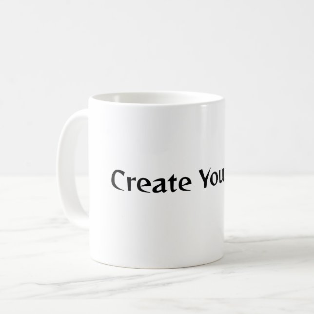 Erstellen Sie Ihren Text einzigartig Design gedruc Kaffeetasse (Vorderseite Links)