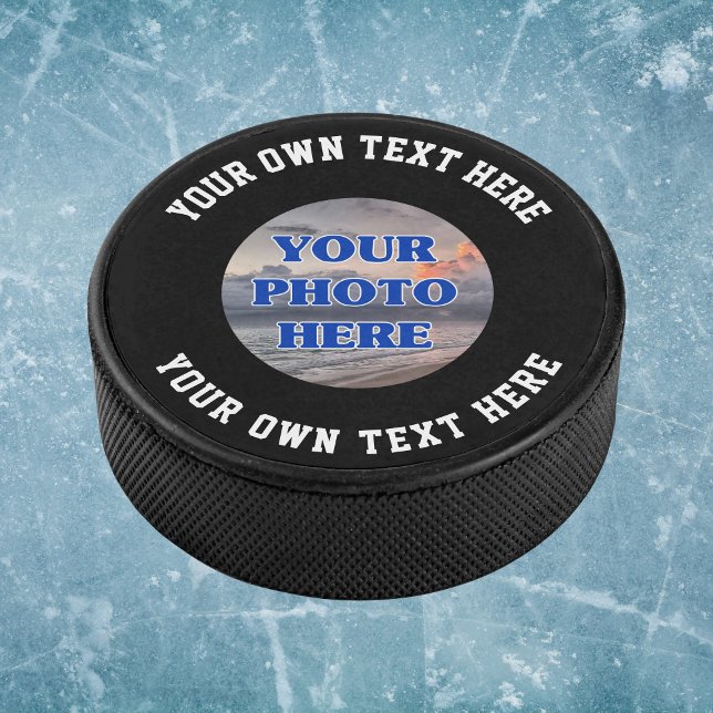 Erstellen Sie Personalisiert Ihren eigenen Foto Eishockey Puck (Ice hockey puck to personalize with your text.)