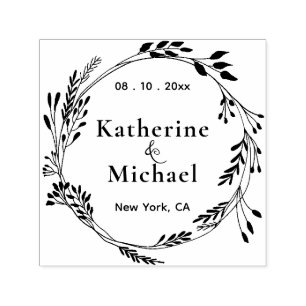 Erstellen Sie Save the Date Ihre eigene Blumenrund Permastempel