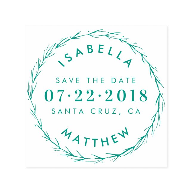 Erstellen Sie Save the Date Ihre eigene elegante H Permastempel (Design)