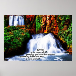 Erstellen Sie sich selbst ~ Inspiration Wasserfall Poster