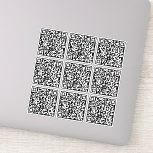 Erstellen Sie sofort 9 Scannable QR Codes Schwarz- Aufkleber