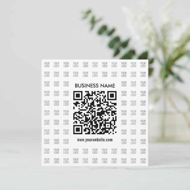 Erstellen Sie sofort ein skalierbares QR-Code- und Mitteilungskarte (Stehend Vorderseite)