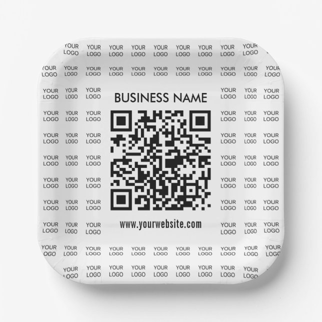 Erstellen Sie sofort ein skalierbares QR-Code- und Pappteller (Vorderseite)
