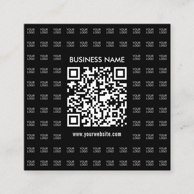 Erstellen Sie sofort ein skalierbares QR-Code- und Quadratische Visitenkarte (Vorderseite)