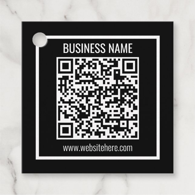 Erstellen Sie sofort einen modernen QR-Code Geschenkanhänger (Vorderseite)