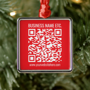 Erstellen Sie sofort Ihren eigenen QR-Code Editi Ornament Aus Metall