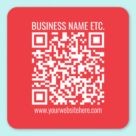 Erstellen Sie sofort Ihren eigenen QR-Code | Editi Quadratischer Aufkleber