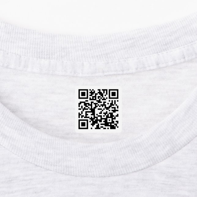 Erstellen Sie sofort QR-Code | Wasserdichte Kleidu Etiketten (Befestigt)