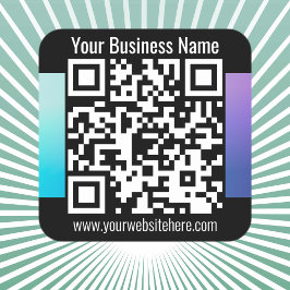 ERSTELLEN SIE STÄNDIG SCANNBAREN QR-Code Quadratischer Aufkleber