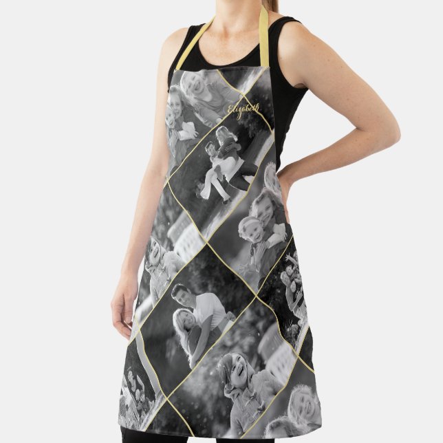 Erstellen Sie Vintage Schwarz-Weiß-FotoCollage Schürze (InSitu)