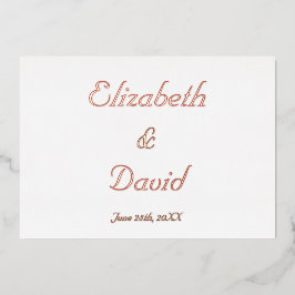 Erstellen von benutzerdefinierten eleganten Hochze Folieneinladung