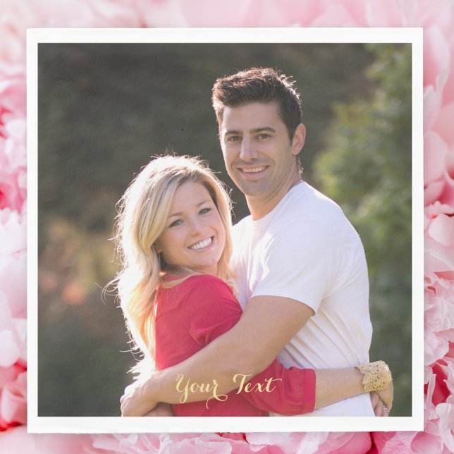 Erstellen von benutzerdefinierten Foto Text Party  Serviette (Create Custom Party Luncheon Photo Paper Napkins)