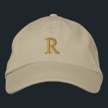 Erstellen von benutzerdefinierten Gold Monogram Me Bestickte Baseballkappe<br><div class="desc">Gestalten Sie Ihre eigene, personalisierte, goldene mit Monogramm, coole, stilvolle, gut aussehende, bequeme Kindermädchen Damen unisex Alternative Apparel Chino Baseballkappe / Hut, mit Ihrem Monogramm auf der Vorderseite, und mit einem vorgewölbten Wechsel, Stoffband, einem antiken Messing-Schnürsenkel aus Messing mit stecken-in Grommet - so passt es gut auf jedermann, und kontrastieren...</div>