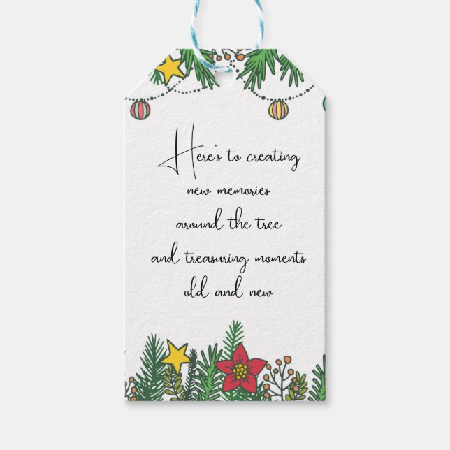 Erstellen von Erinnerungen rund um den Baum Geschenkanhänger (Vorderseite)