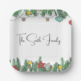 Erstellen von Erinnerungen rund um den Baum Pappteller