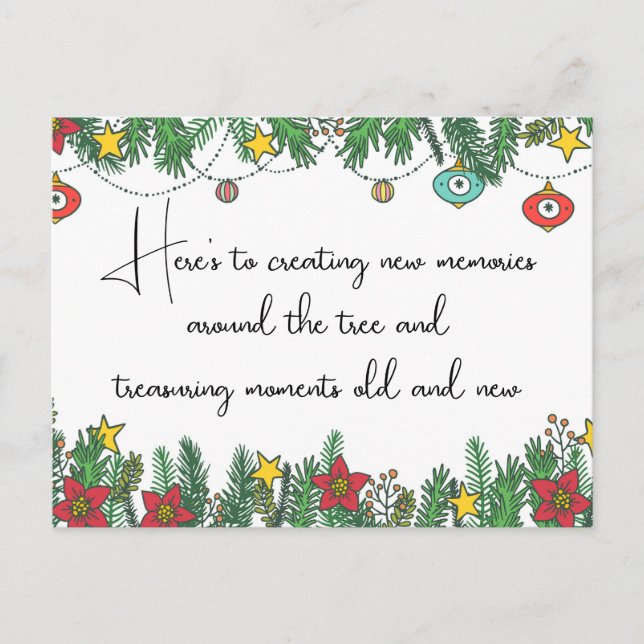 Erstellen von Erinnerungen rund um den Baum Postkarte (Vorderseite)