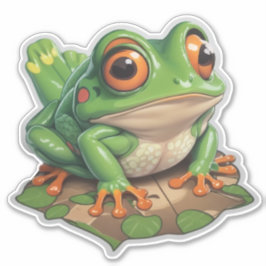 Erstellen von Joy Frog inspiriert Aufklebersammlun Aufkleber